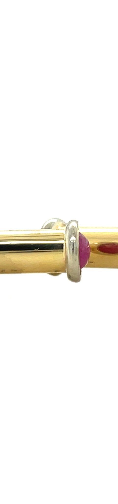 Vintage 18K Gold Cufflinks with Ruby